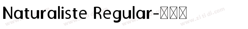Naturaliste Regular字体转换